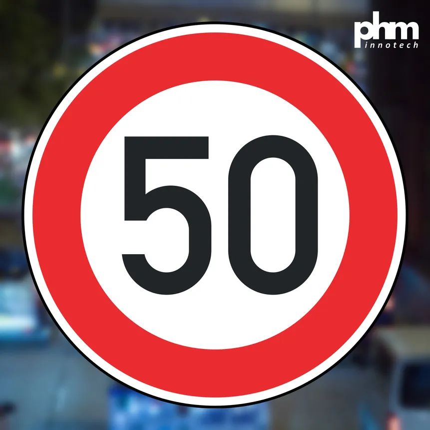 Normaluz V10020 Verkehrsschild „Höchstgeschwindigkeit 20“ – Rund, Metall, 50 Cm, Wetterfest