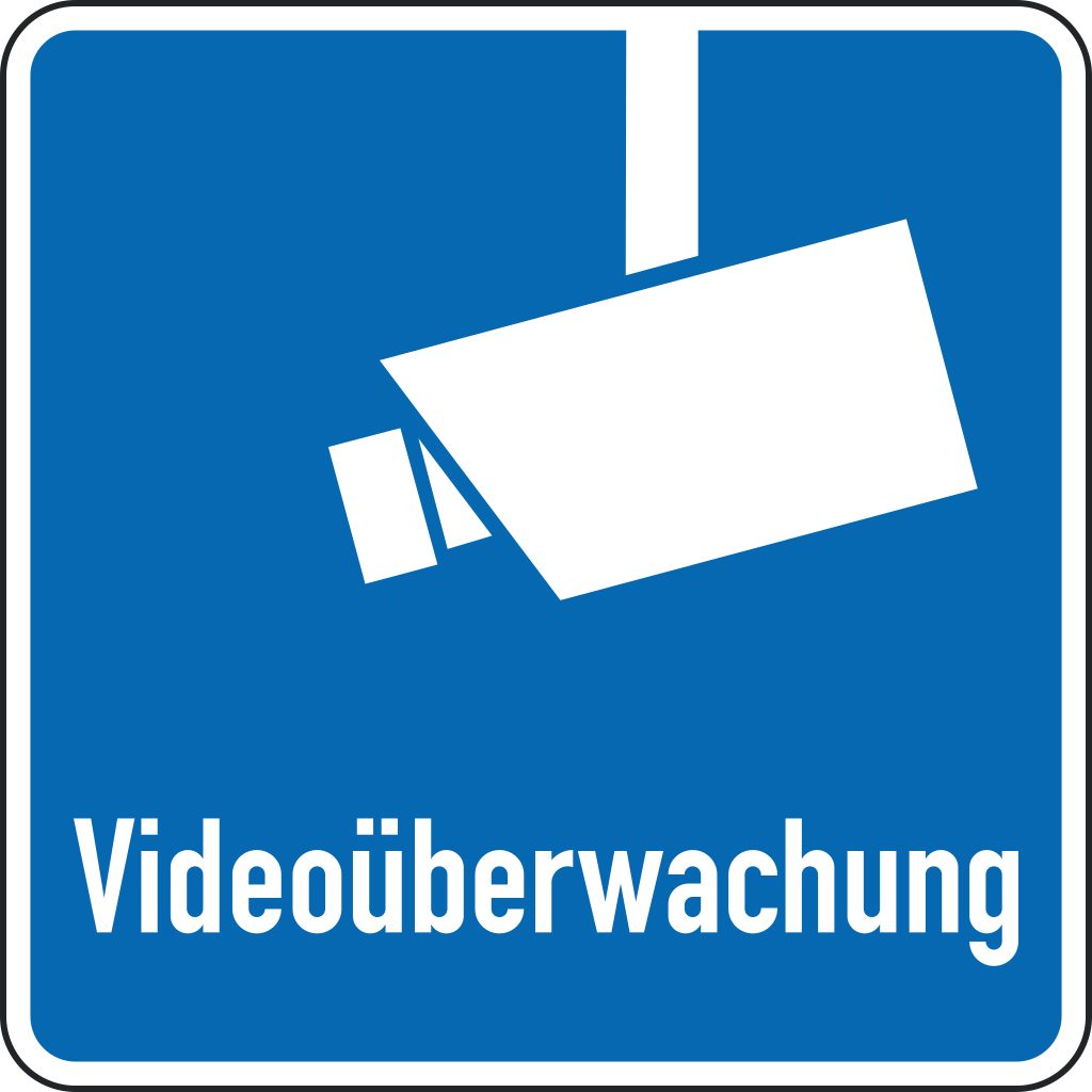 Schild Videoüberwachung videoüberwacht Video surveillance 3 mm Alu-Ve, 10,49