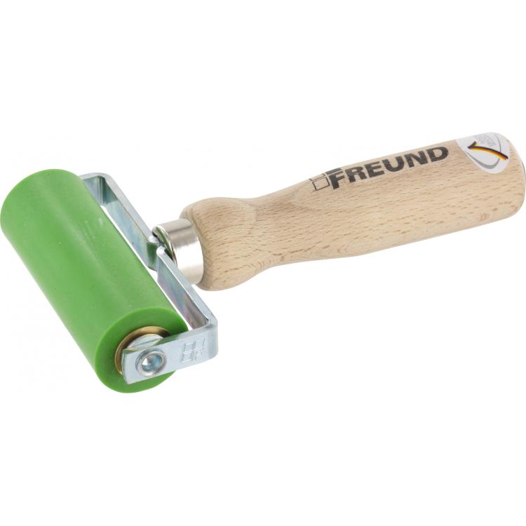 Exogio Andrückrolle Doppelkopf - 40mm Nahtroller Mit Holzgriff Für PVC-Schweiß